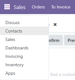 Toncarton et Odoo : créez et gérer vos clients en cliquant sur le menu puis sur “Contact” Toncarton et Odoo : créez et gérer vos clients en cliquant sur le menu puis sur “Contact”